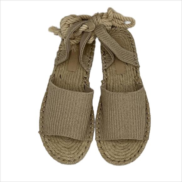 Asos June rope tie espadrilles sandal in Natural Size UK7/US9 - Picture 2 of 13